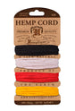 Hemp Cord Card 20lb red, black yellow