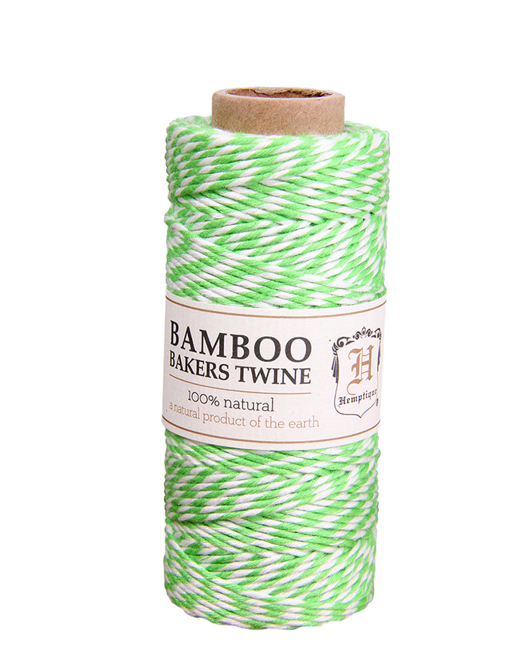 bamboo bakers twine green and white