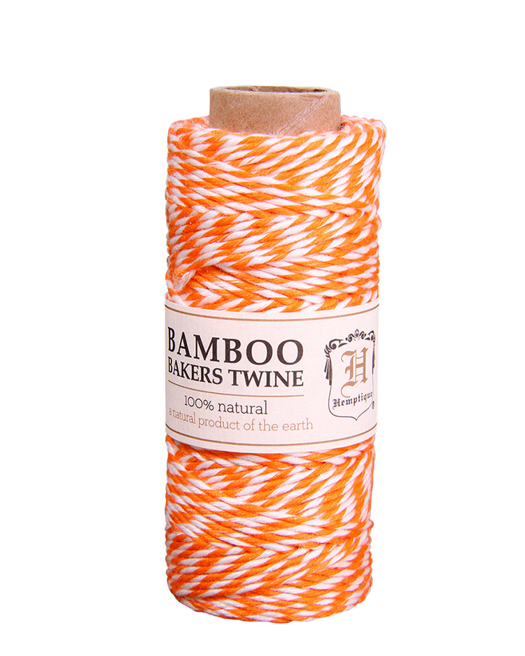 bamboo bakers twine orange and white