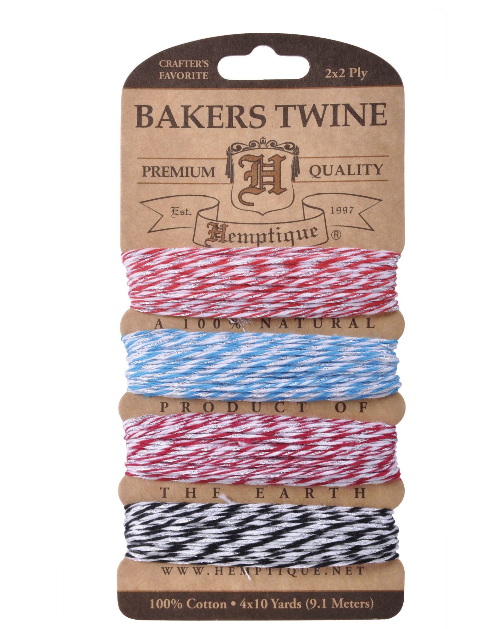 Cotton Bakers Twine Cards Metallic