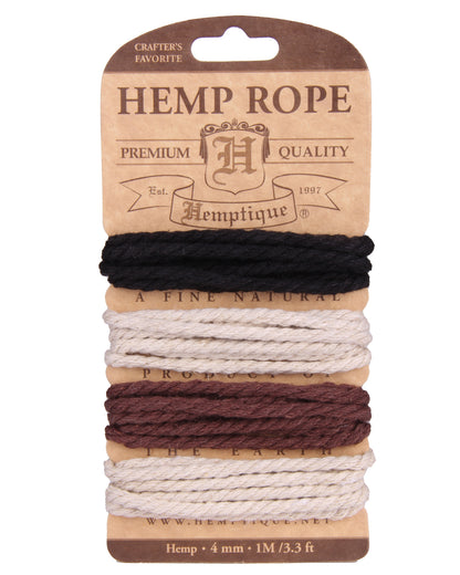 4mm craft hemp rope on card 