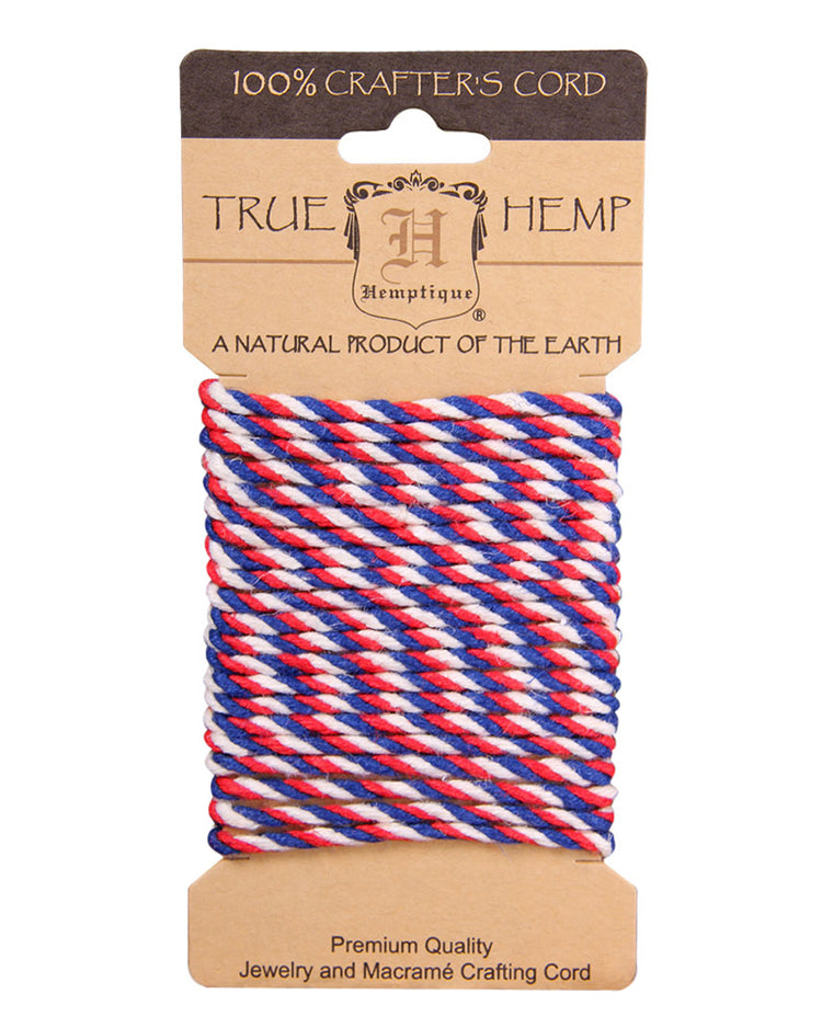 4mm hemp rope on card for craft and macrame