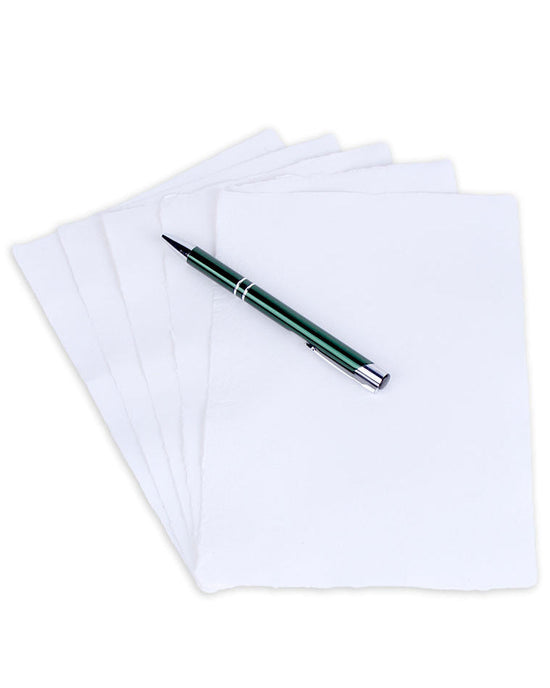 A5 (125GSM) White 50 Sheet Pack Handmade Hemp Paper