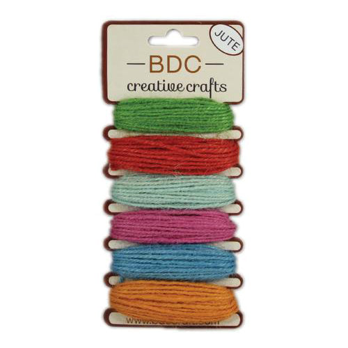 6 Color Jute Cord Cards