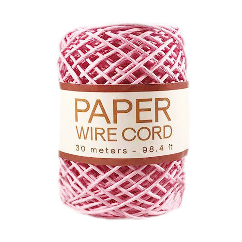 pink paper cord with wire