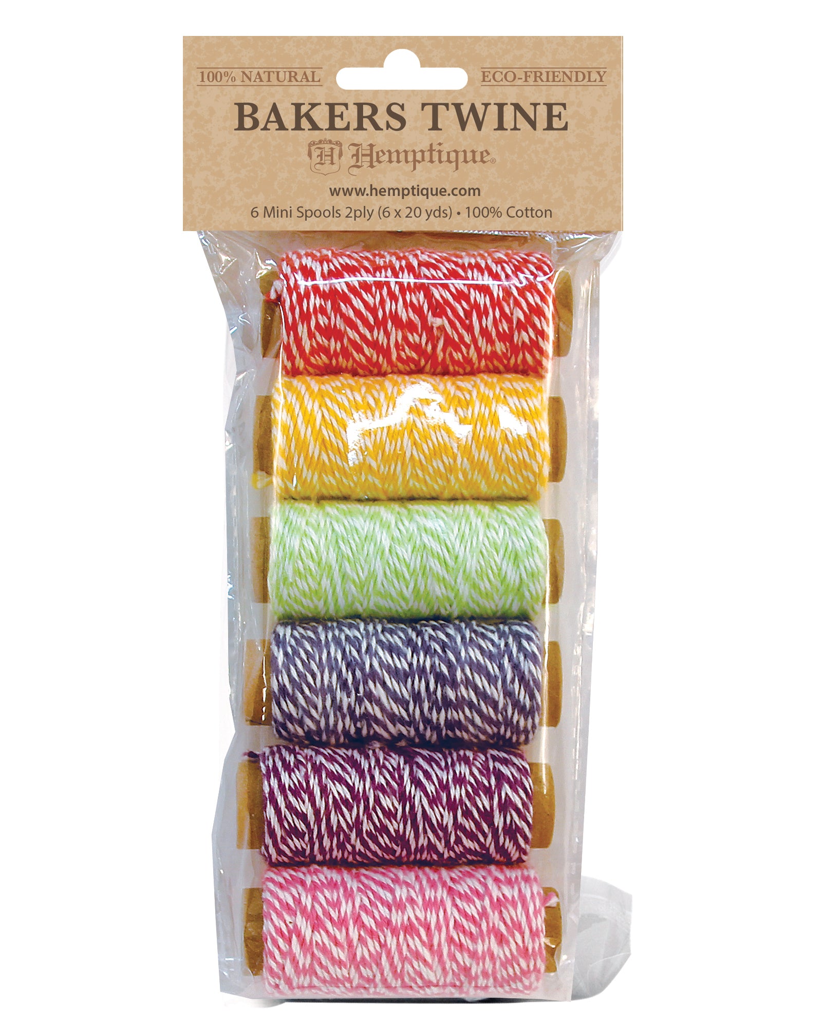 Cotton Bakers Twine 6 Mini Spool Bag Set