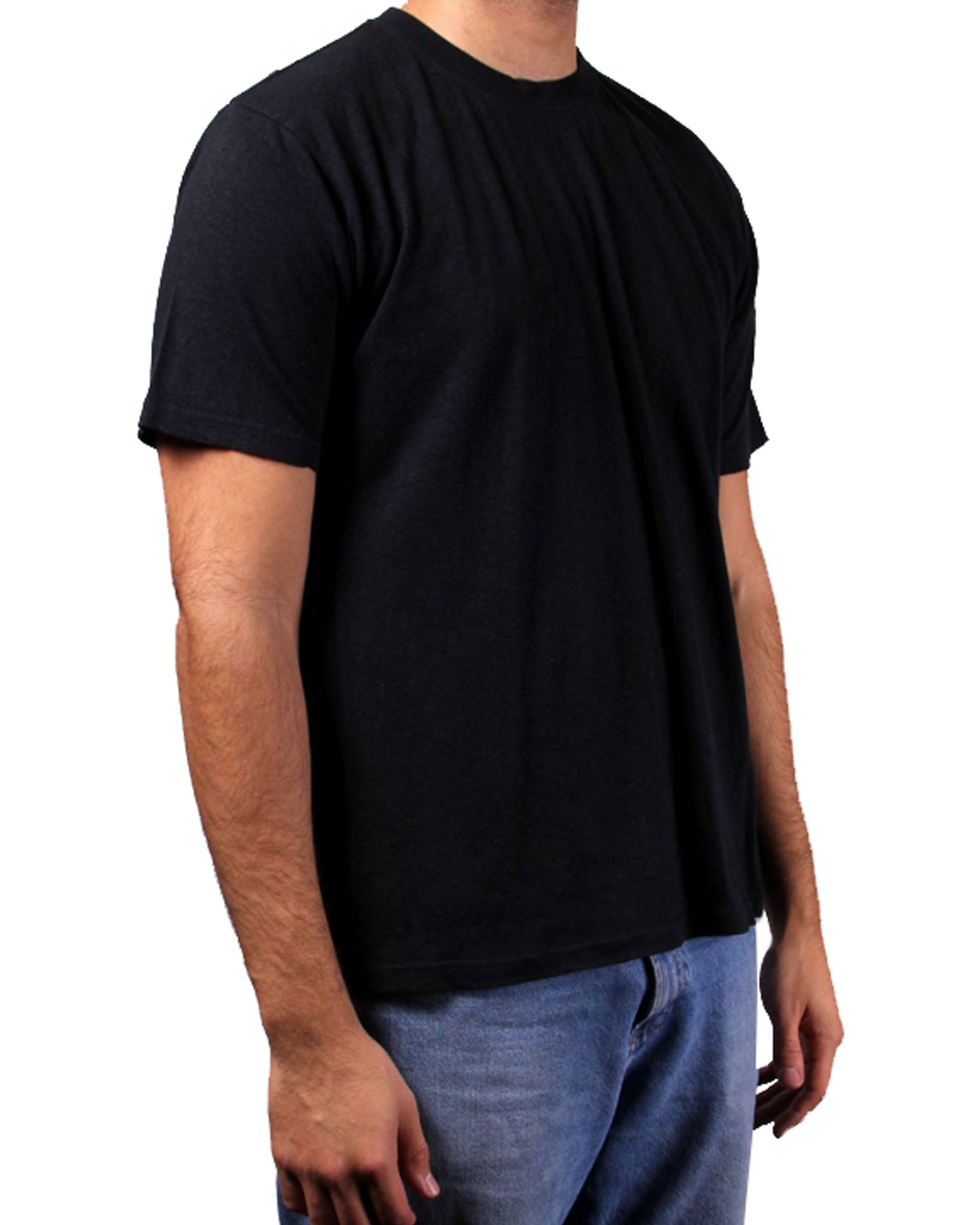 Black crew best sale neck shirts