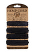 Hemp Cord Card Multi-weight black