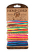 Hemp Cord Card 20lb variegated bright colors