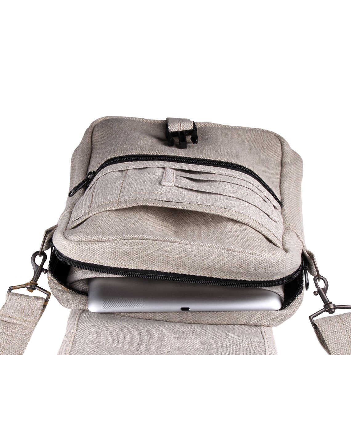 Hemptique Hemp Tablet Bag Interior