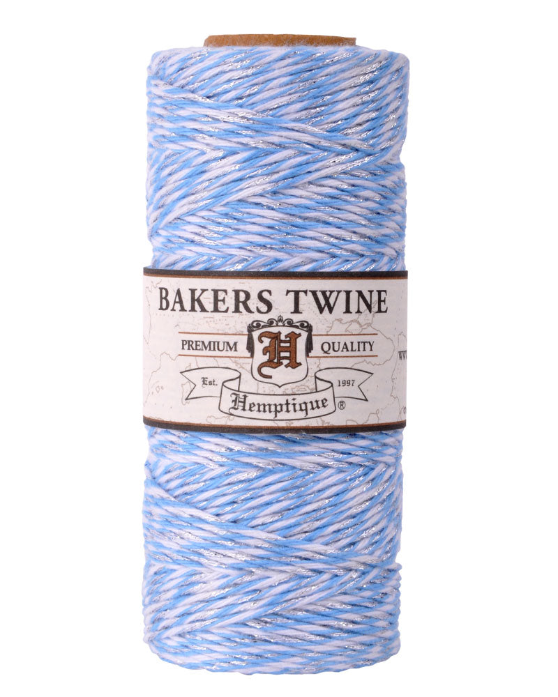 blue silver metallic bakers twine 