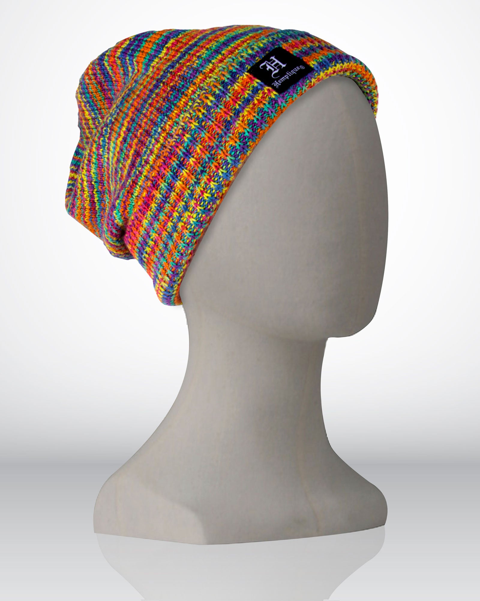 Rainbow Short Hemp Beanie
