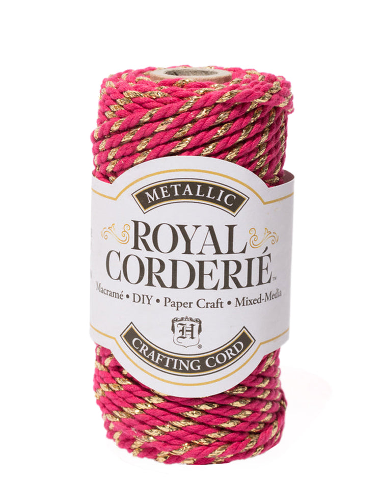 pink gold metallic macrame cotton rope 3mm