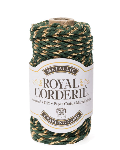 dark green and gold macrame rope 3mm cotton