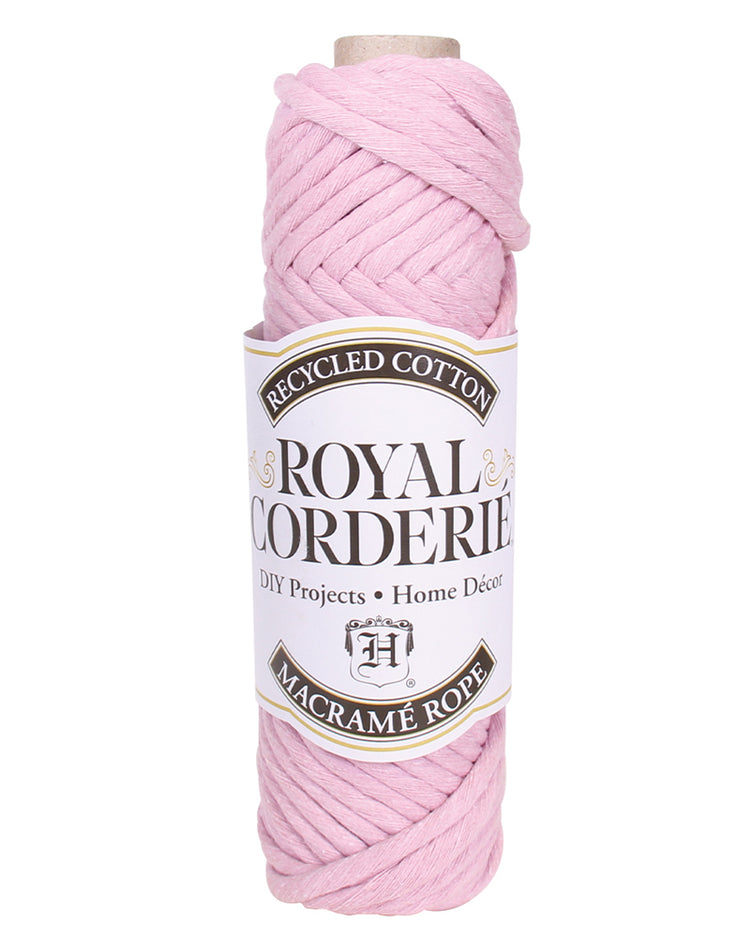 pink macrame rope cotton single-twist 6mm