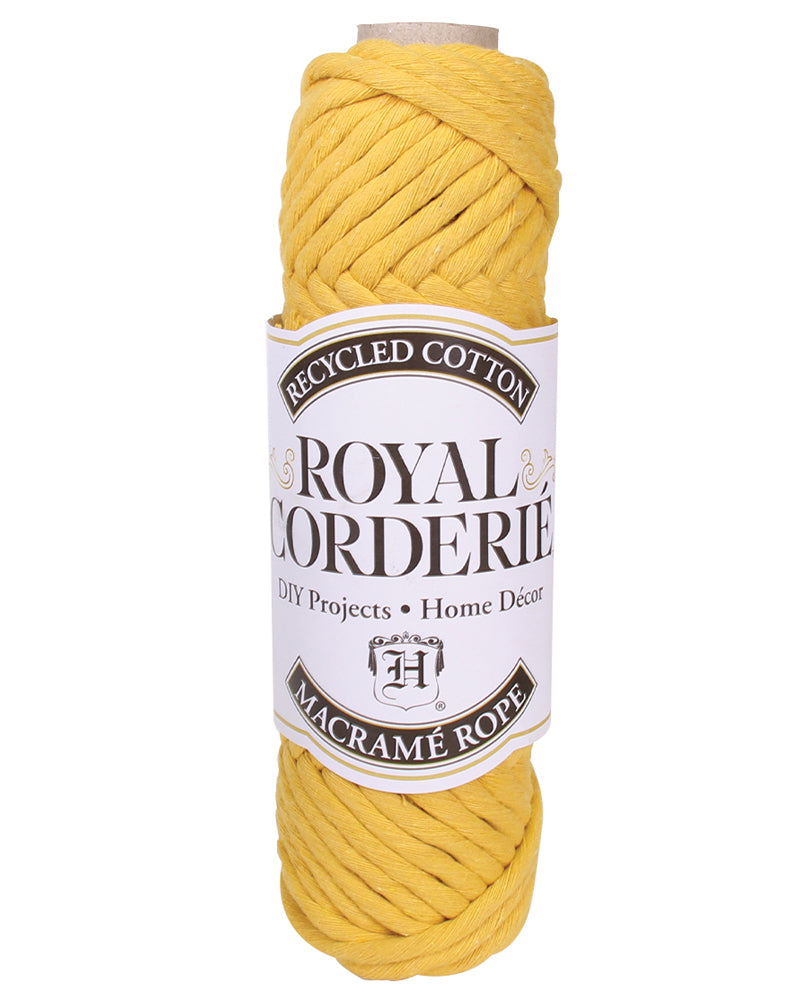 yellow macrame rope cotton single-twist 6mm
