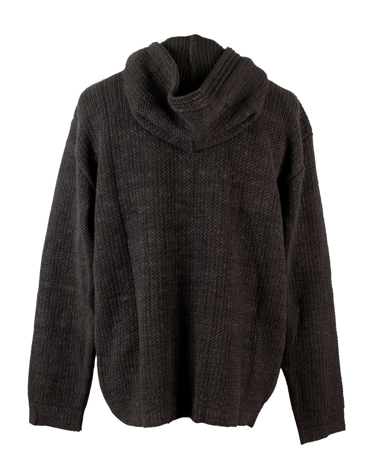Hemp Knit Fabric Sweater Black
